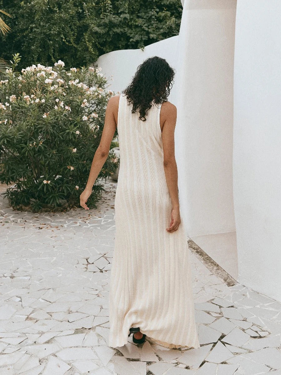 Long  Ribbed Knit Dress